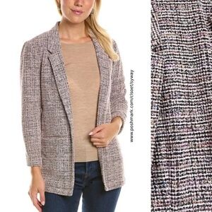 Nanette Lepore Josie Boucle Metallic Stretch Blazer Jacket